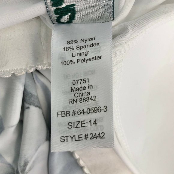 Beach Belle Casablanca swimwear top size 14 Black and Gray Floral NWT - Picture 6 of 11